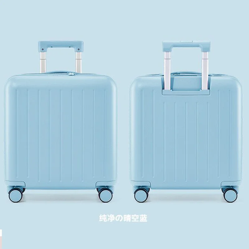 Small and lightweight 18-inch suitcase, women's boarding case, trolley case, men's strong and durable password suitcase,