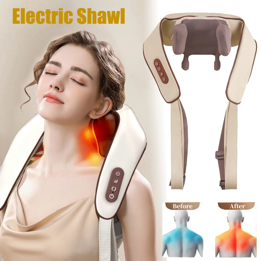 

Electric Shiatsu Multifunctional Neck Shoulder Hot Compression Massager Knead Back Relax Multiple Parts Body Home Health Massage