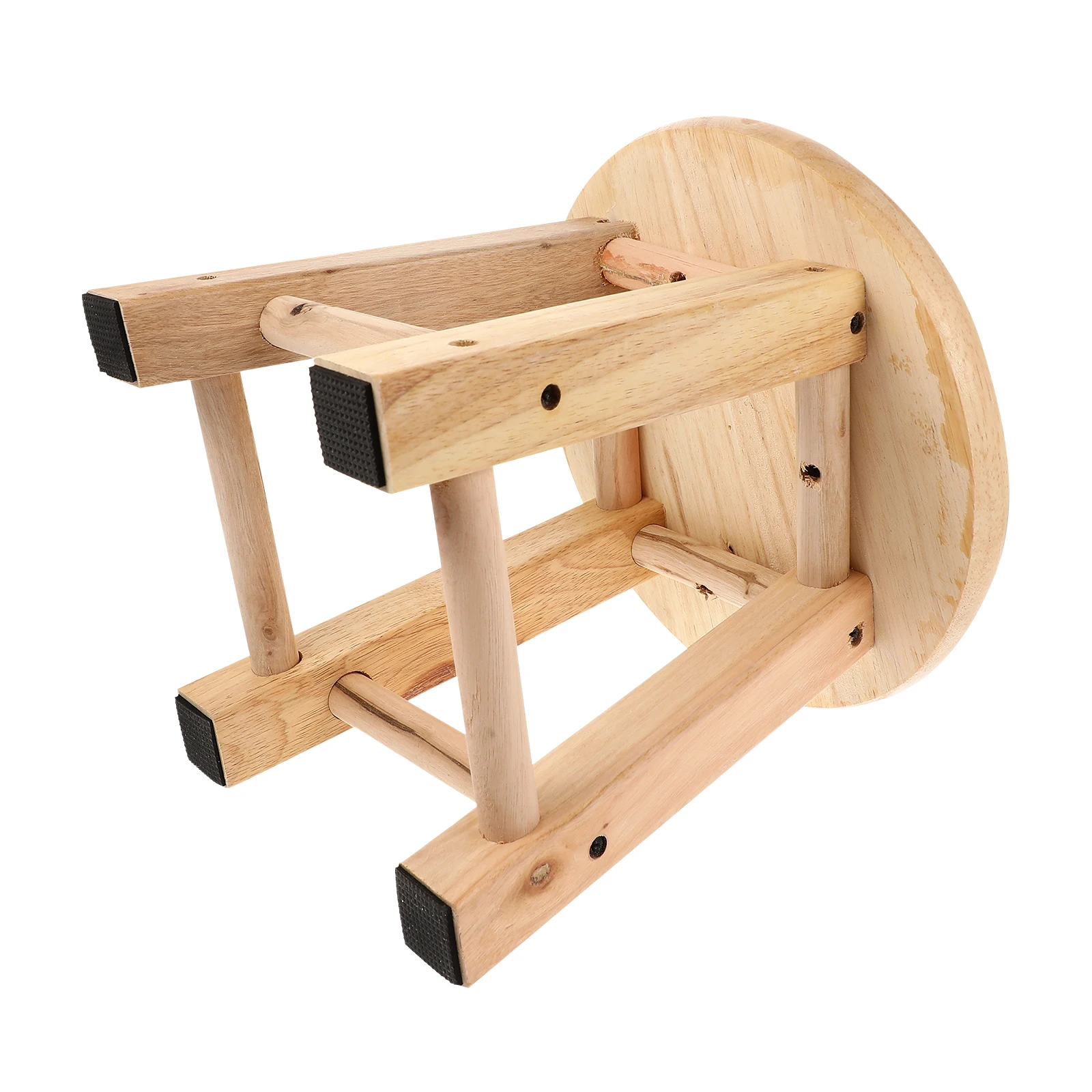 

Wooden Stool Small Toddler Step Home Footstool Low Round Child Material Easy Shoes Ideal Size Light Weight