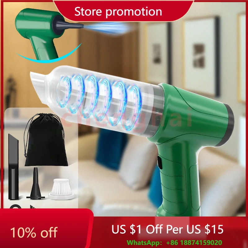 

Smart Portable Vacuum Cleaner 8000pa Strong Suction Cordless Rechargeable Car Vacuum Cleaner