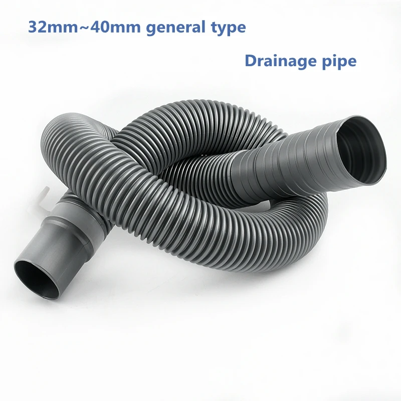 Size 32~40mm Length 0.8m 1m 1.2m 1.5m 2m 3m 4m 5m Plastic Washing Machine Drain Hose Dishwasher Drain Hose Extension Pipes