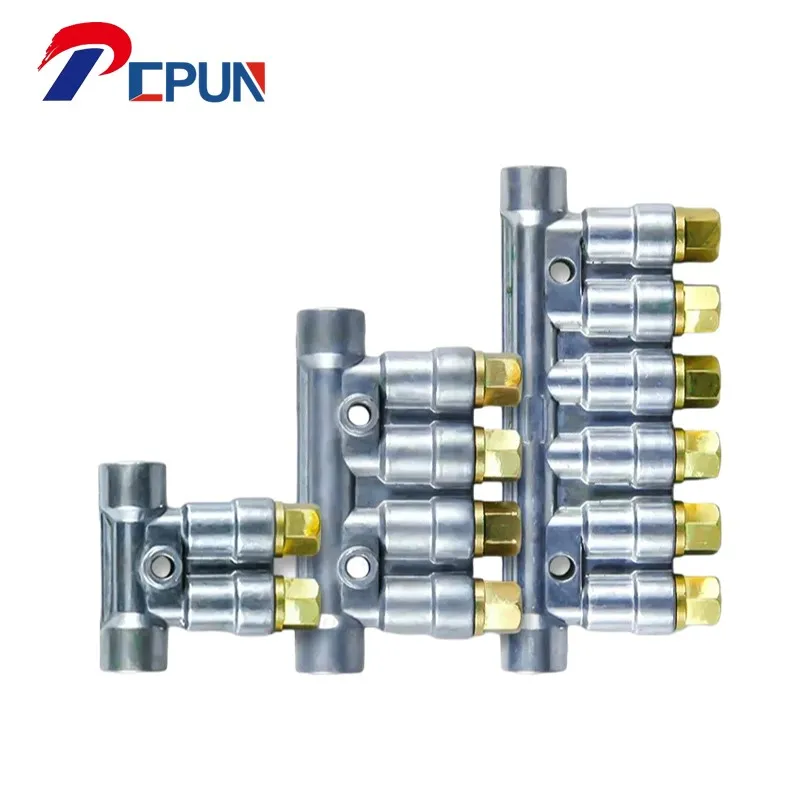 Positive displacement adjustable oil distributor - high - pressure lubrication fitting for machining centers (2/3/4/5 positions)