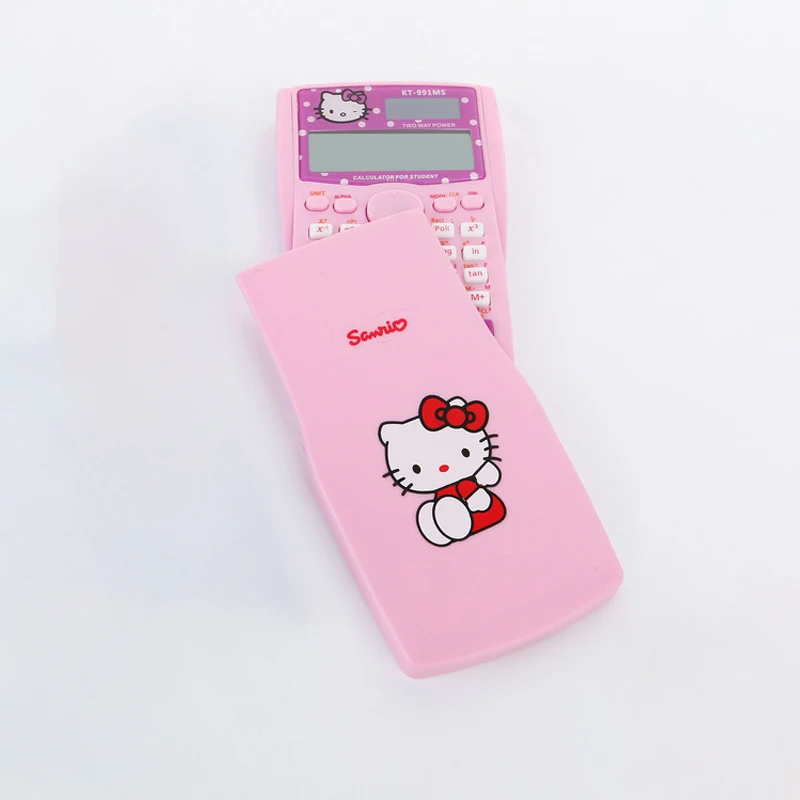 Sanrio Hello Kitty Scientific Calculator Solar Solar Dual Power Supply Calculator For Student Mathematics Dedicated Calculator