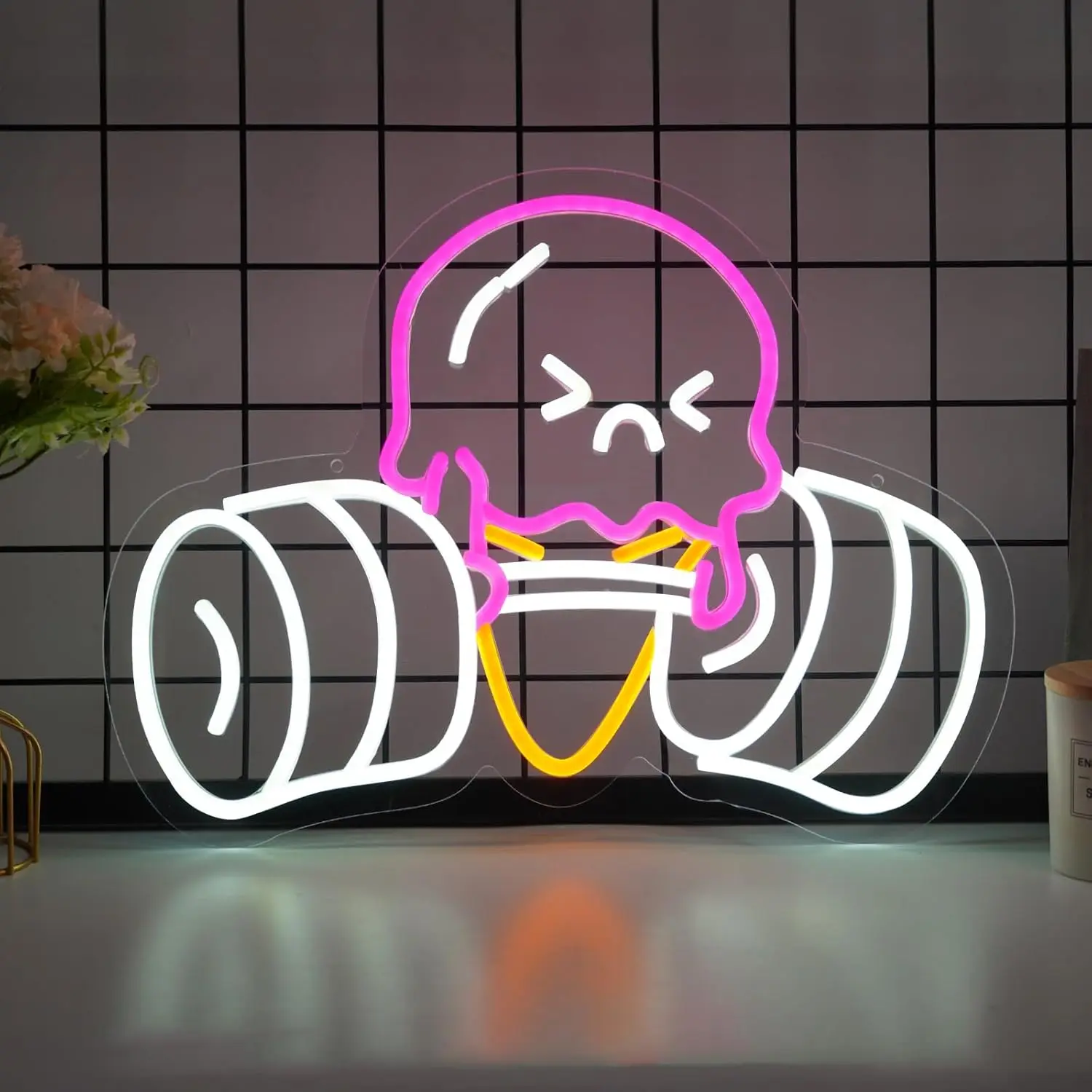 

Cute Neon Sign Ice Cream Lift The Weight Neon Lights for Club Bedroom Man Cave Gym Room Decor Aesthetics Draw Birthday Gifts