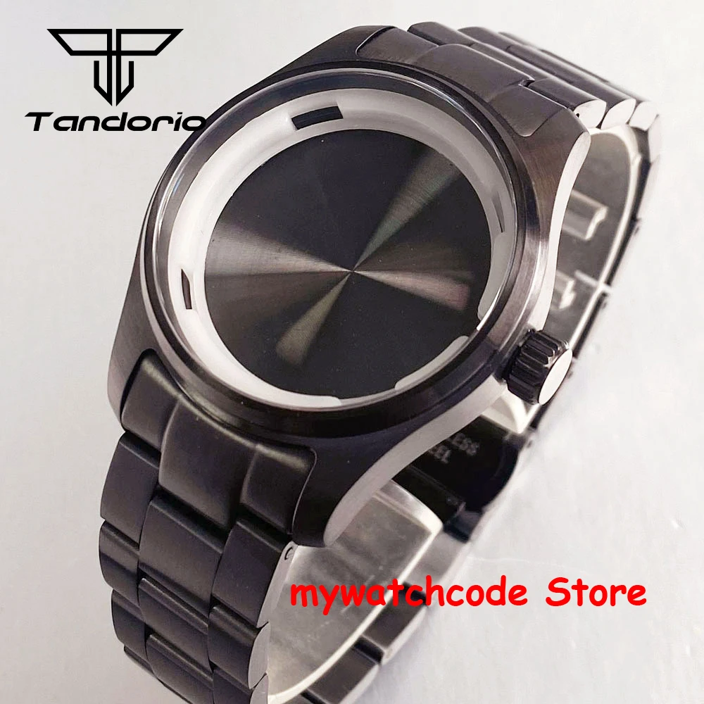 Pilot Filed PVD Watch Case Diver 39mm for NH35 NH36 NH70 NH72 ETA2824 PT5000 4r35 4r36 Movement Watch Band Set Glass Back