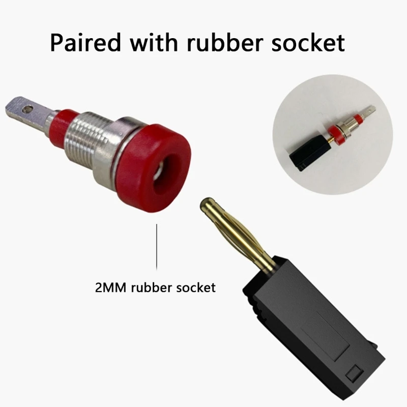 Multipurpose 2mm Banana plugs Cable Metal Conductor Gold Contacts PVC Coated Laboratory Testing Wire for Electrical Test