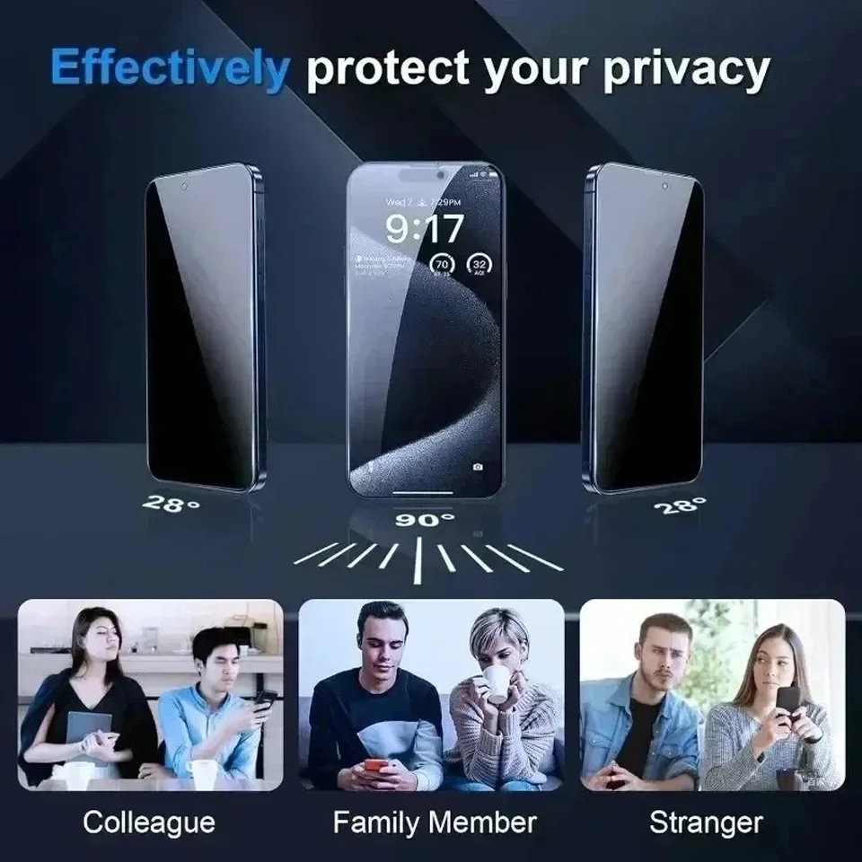

For Samsung Galaxy A06 A16 A26 A36 A56 A07 A17 A27 A37 A57 Privacy Full Cover Screen Protector Anti Spy 9H Tempered Glass Film