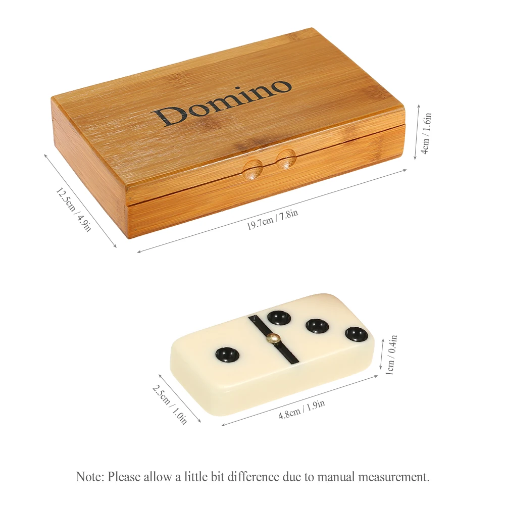 Juego de mesa de dominó de madera para niños, juego de mesa divertido de viaje, juguetes educativos para niños, regalos para niños, 28 piezas por juego