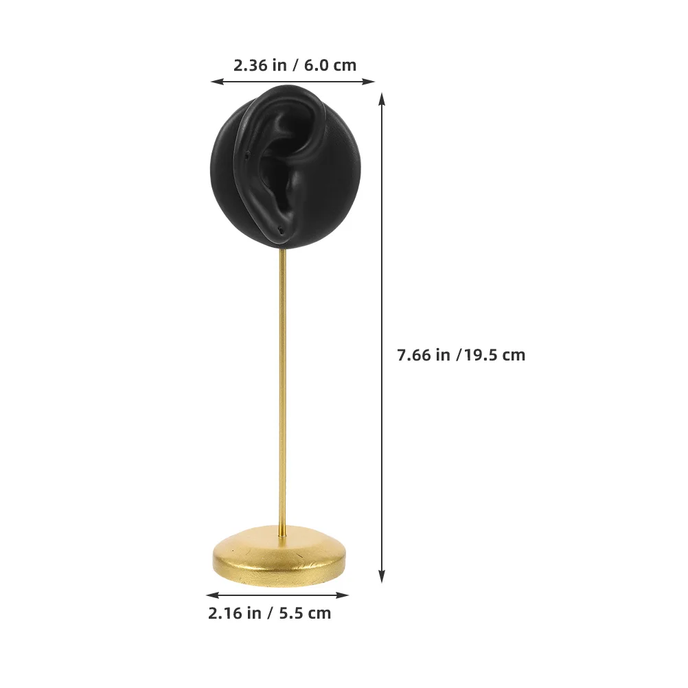 2Pcs Ear Shaped Earring Display Stand Dual Hole Design Durable Resin Material for Selling Jewelry Showcase Holder