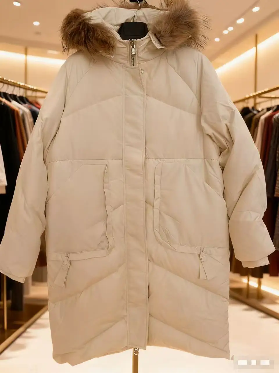 Piumino con collo in vera pelliccia da donna inverno 2025 nuovo cappotto di piume sciolto stile coreano adatto per donne da 50-65 kg