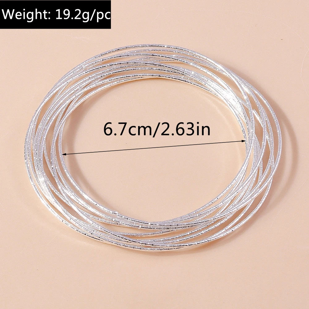 Aihua Mode Sterling Silber Grübchen Kreis Silber Farbe Armreifen Armbänder für Frauen Männer Liebhaber Hochzeit Verlobung Schmuck Geschenk – Detail 13