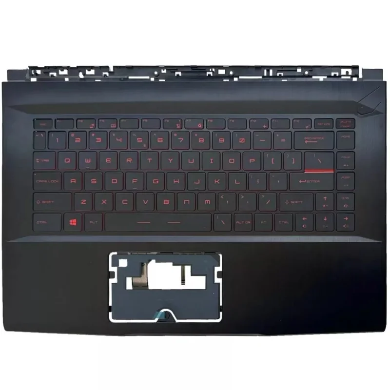 Imagem -02 - Capa Palmrest Case Superior Teclado Retroiluminado Vermelho Tampa Base Inferior Capa Inferior d Shell Msi Gf63 8rc 8rd Gf63vr Ms16r1 Novo