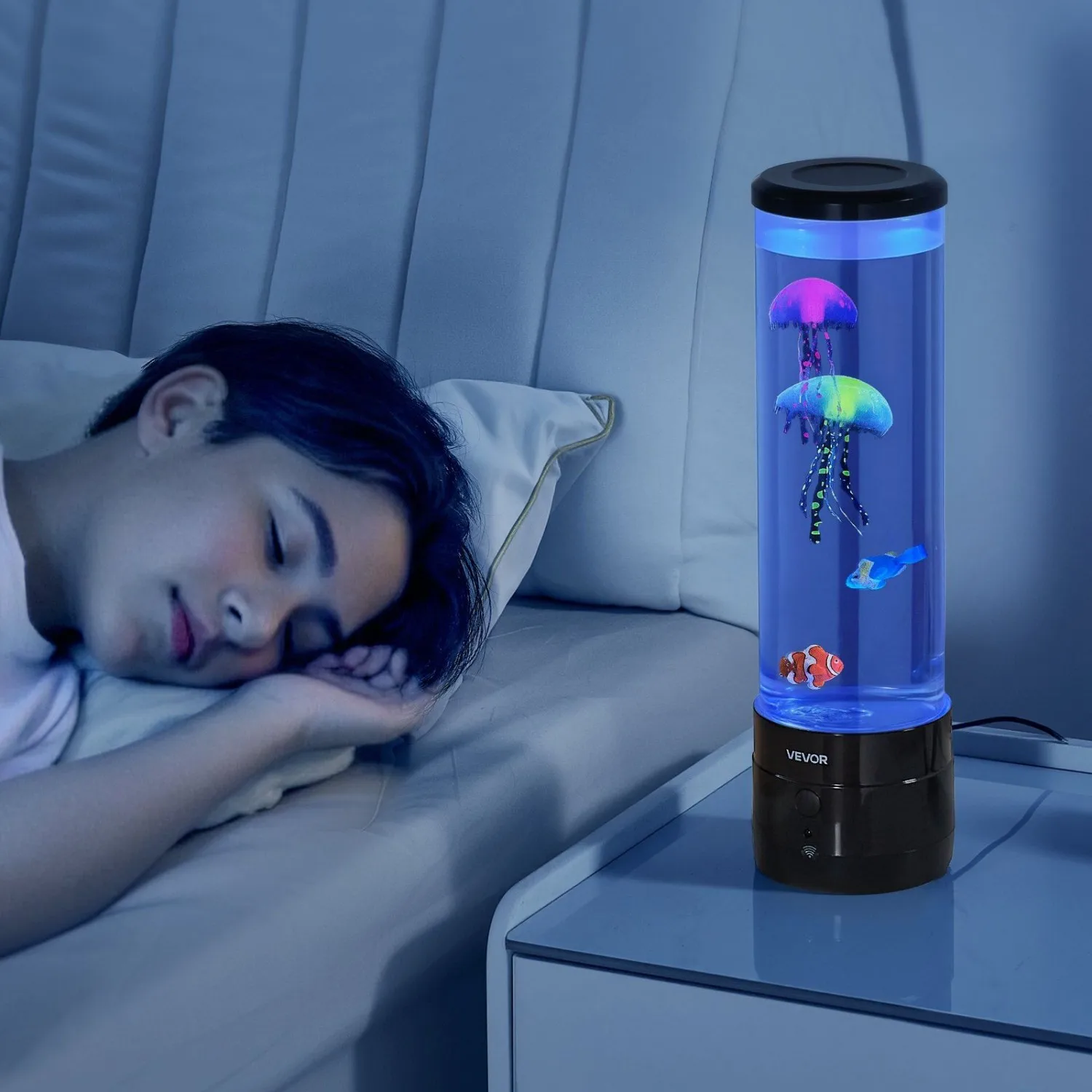 VEVOR Sensory Bubble Tube Lamp 16 Remote-controlled Color Water Fish Lamp