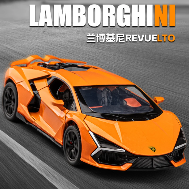 

1:32 Lamborghini Revuelto Alloy Car Model Diecasts Metal Toy Car Model Collection Sound Light Simulation Childrens Gifs A893