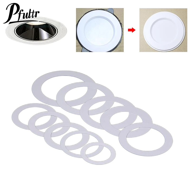 1Pcs LED Spotlight Downlight O Rings White Lampshade Ring Adapter Concealed Spacers Shims Washers Light Stand Extension Gaskets