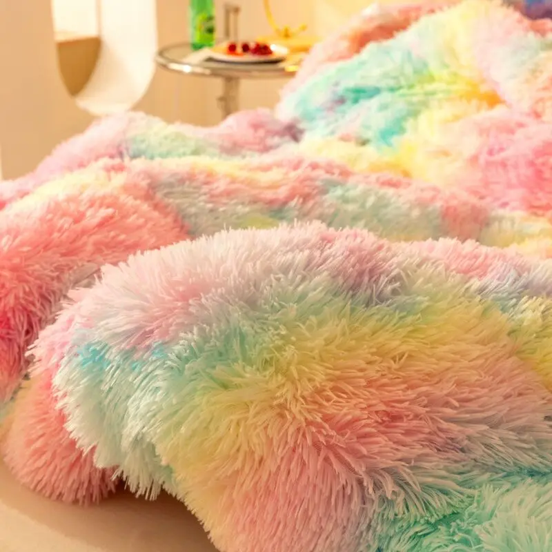 Bed Duvets Wool Mink Down Quilt Sheep Raschel Blankets Throws Double Faced Velvet Comforter  Double Quilt Winter Warm Futon