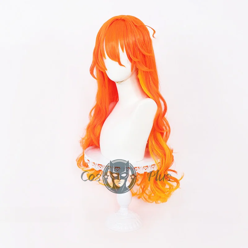 Wuthering موجات أوغوستا شعر مستعار تأثيري طويل برتقالي التدرج شعر متموج مقاومة للحرارة الباروكات للنساء الفتيات Rinascita Septimont الطرف #4