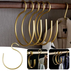 1/5pcs S-Shape Scarf Bag Hook Aluminium Alloy Baseball Cap Organizer Hanger Cap Rack Hat Underwear Storage Holder For Wardrobe