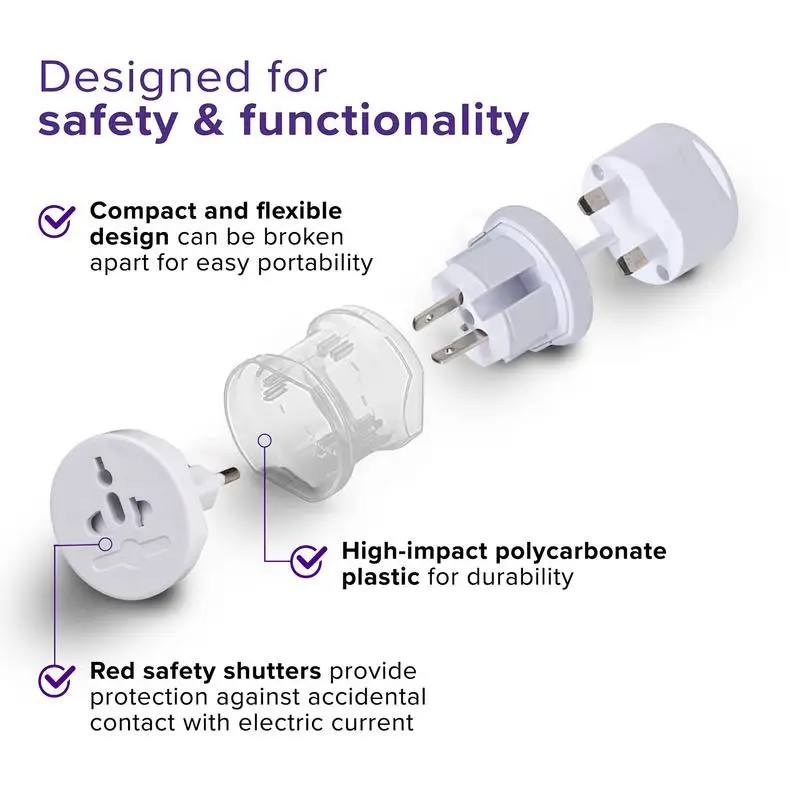 Charging Adapter Plug Portable Surge Protector Adapter Surge-Protected Converters Multi-port Lightweight Conversion Socket For