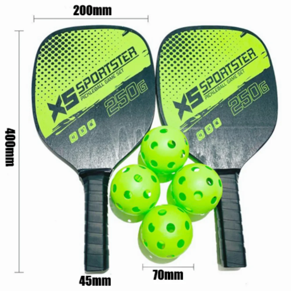 Racchette da pickleball Set da pickleball leggero con borsa da trasporto portatile 4 palline portatili per esercizi indoor e outdoor