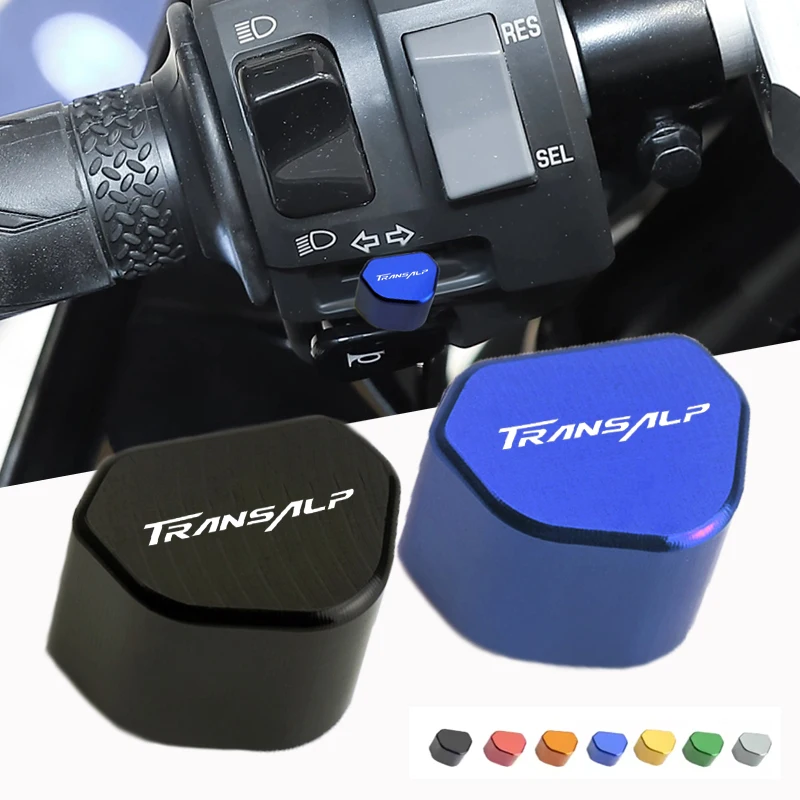 Aluminum Motorcycle Turn Signal Switch Button Keycap Accessories For HONDA TRANSALP XL 600 650 700 V XLV XL600V XL650V XL700V