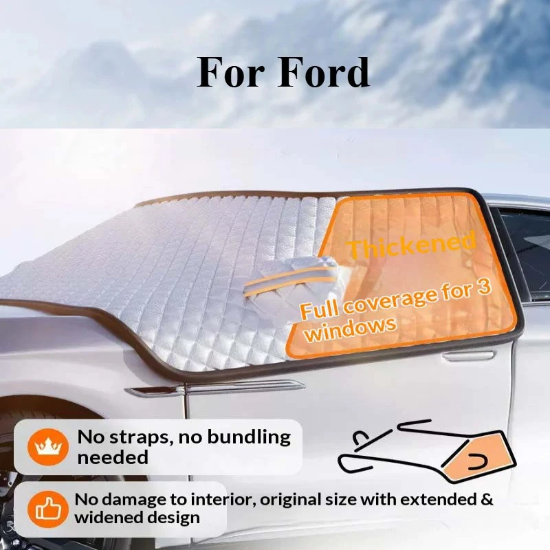 Car Front Windshield Sunshade Snow Cover For Ford Fiesta Focus 3 4 Mondeo Ecosport Kuga Focus ST Ice Frost Guard Sun Protector