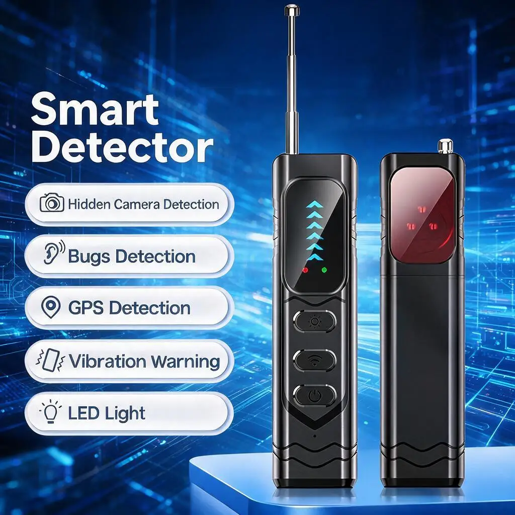 2026 Smart Hidden Camera Detector Anti-Eavesading GPS Tracker Finder Bugs Detector Anti Spy Device For Meeting Rooms Hotel Cars