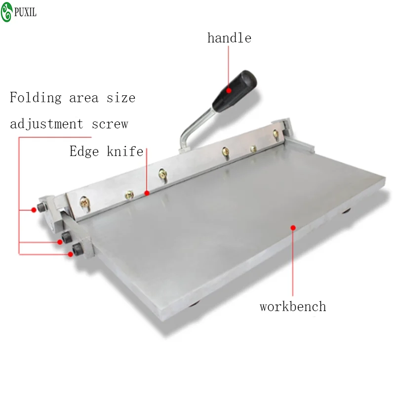 Stainless steel manual folding machine Manual bending machine Wallet creasing machine Leather gluing and folding machine