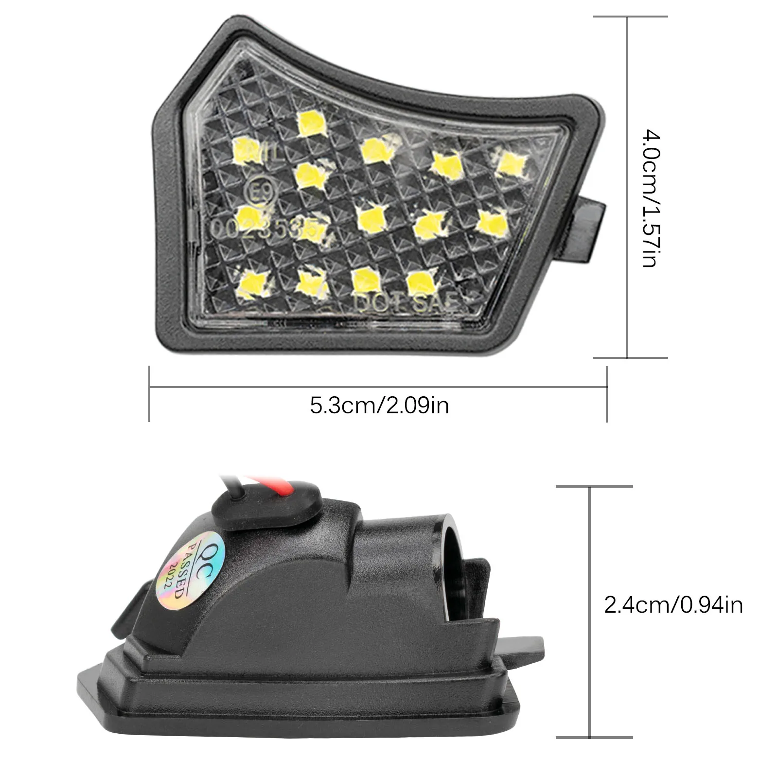 2x LED Under Mirror Puddle Light For Volvo V40 V50 V60 V70 MK3 C70 MK2 XC90 XC70 Jaguar XK XF Under Mirror Welcome Lamp