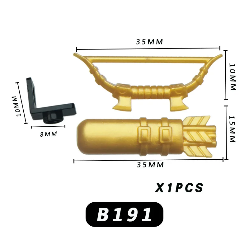 5 pçs idade média arco e besta acessórios blocos de construção modelo tijolos mini figuras brinquedo ação presente para crianças