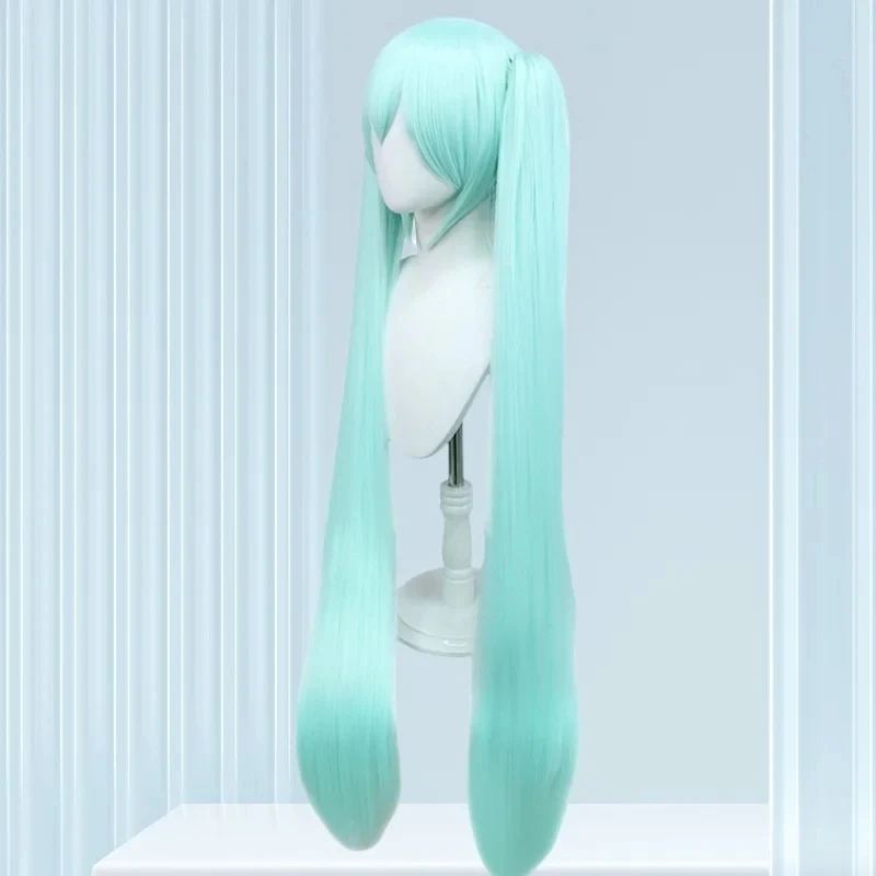 xiaoxiao 【1084People Collection】Hatsune Miku Wig cosplayWigVocAloidGreen- Ice Blue Pink MikuHigh-temperature fiber view 5
