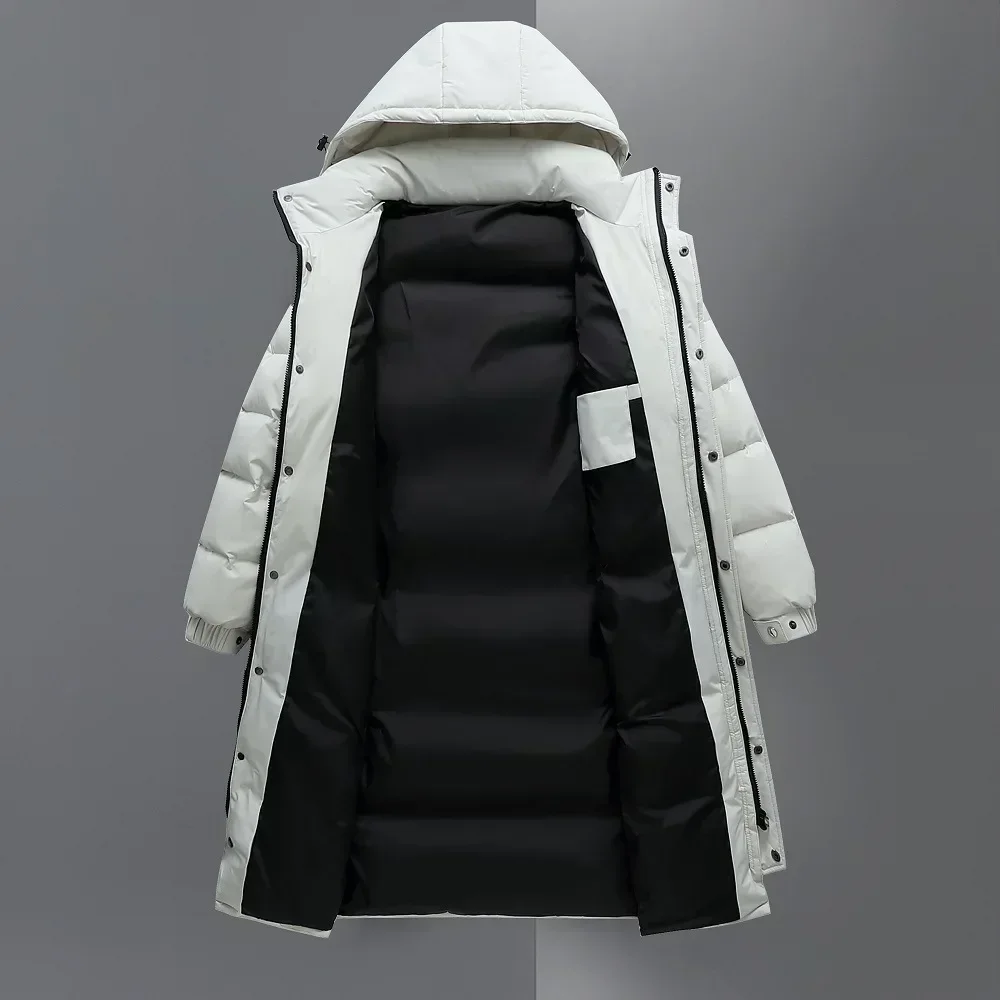 

2025 Men's Down Jacket -30℃ Outdoor White Duck Down Hooded Jacket High-quality Male Long Thicked Warm Parkas Men Winter Coats