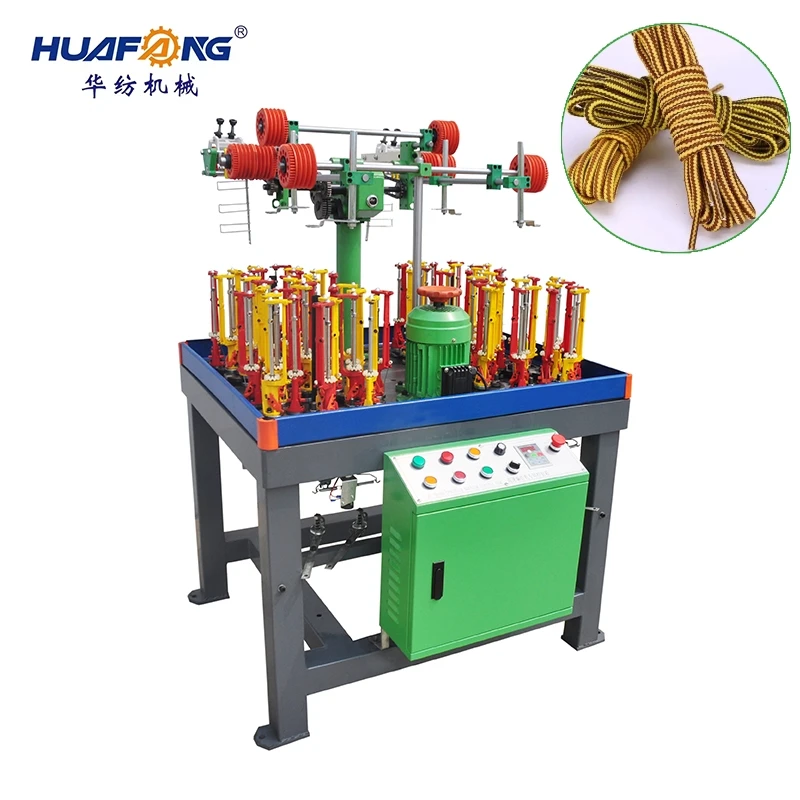 High Speed Shoelace Braiding Machine Excellent for Producing Braided Flat Hollow Laces for Weaving Machines