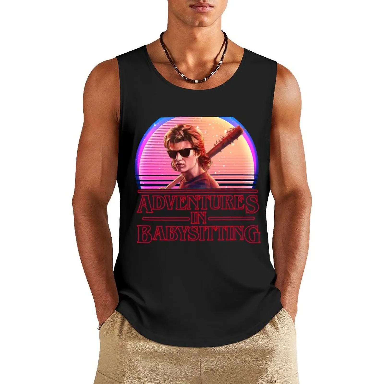 Adventures In Babysitting Tank Top men gym Gym T-shirts for men Men's summer clothes 2024 cotton t-shirts man