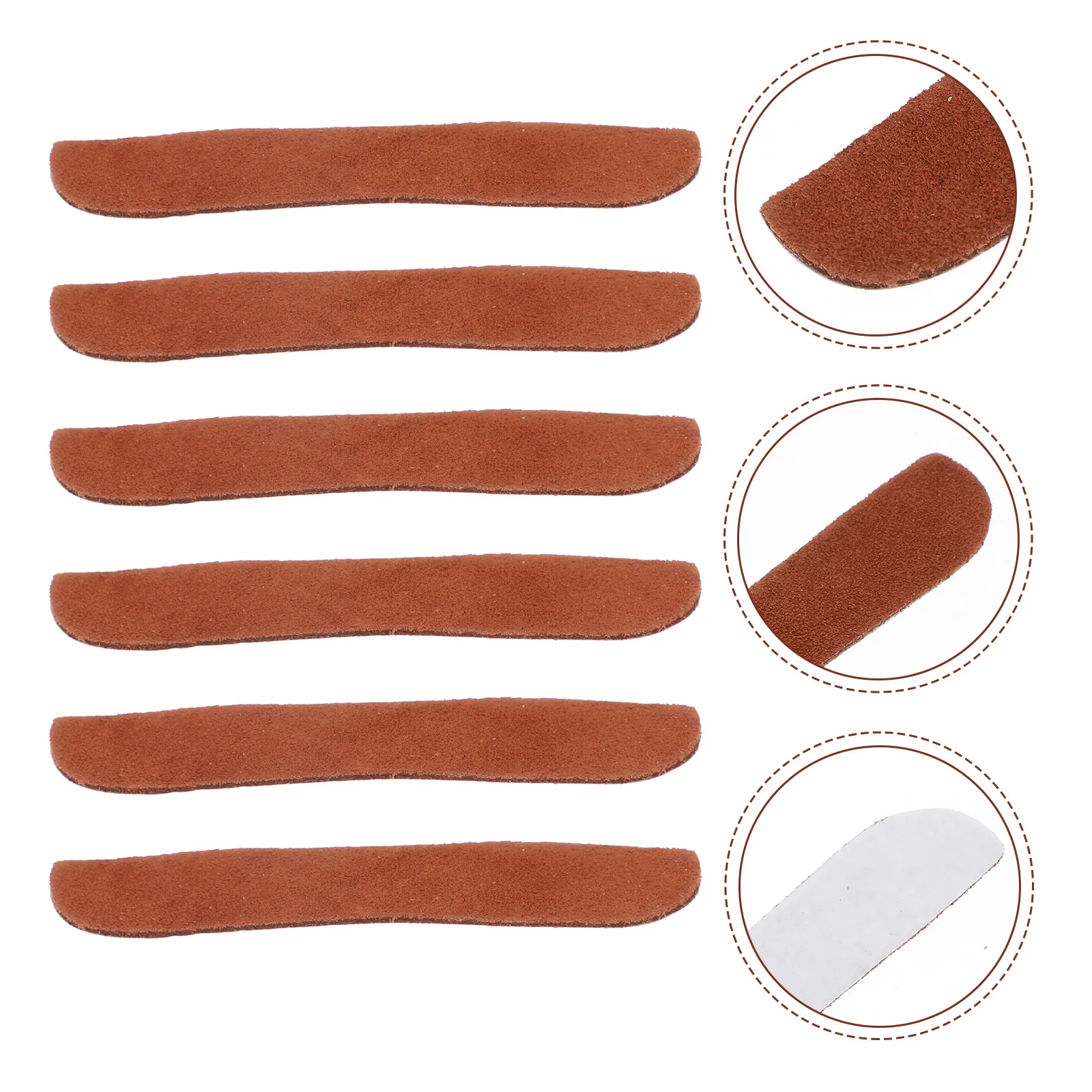 Erhu Protective Patches 6 Pack Wear Resistant Cowhide Anti Impact Pads Hand Cut Corner Protectors
