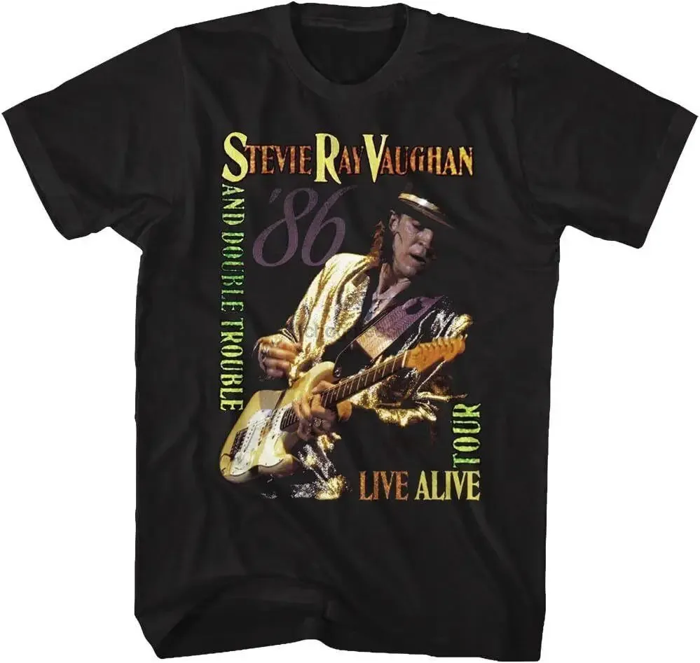 American Classics Stevie Ray Vaughn Live Alive Tour Black Adult T-Shirt Tee