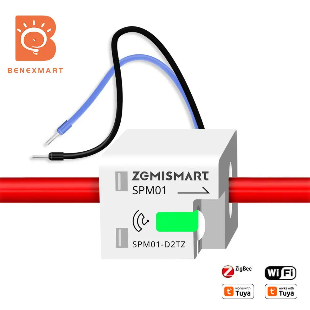 Smart Energy Meter 63A Zigbee WiFi Solar Power Consumption Monitor Real-time Measure Work with Tuya Zigbee2MQTT Home Assistant