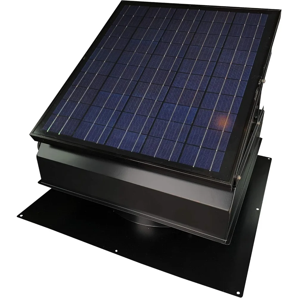 

30W Solar Attic Fan with 110V Adapter for Day and Night Ventilation Roof Exhaust Fan