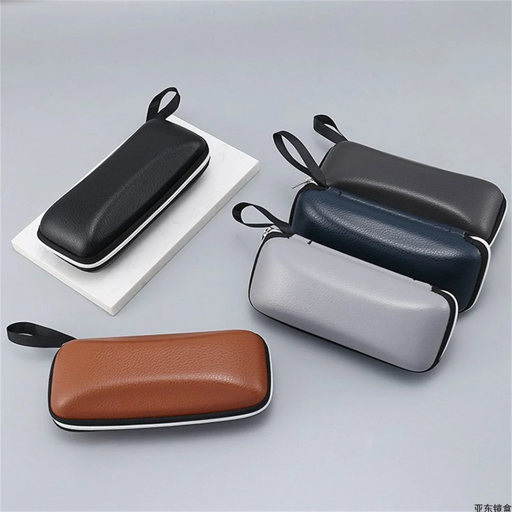 New Fashion Sunglasses Case For Women Glasses Box With Lanyard Zipper Cover Eyeglass Cases For Men Eyewear Cases