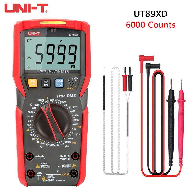 UNI-T UT89X UT89XD Digital Multimeter Electrical Tester With Circuit Dialing Function, Voltmeter. For Maintenance And Wiring