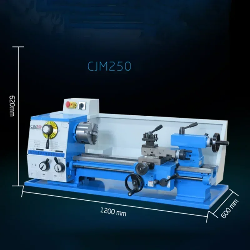 CJM250 Desktop Lathe Home Metal Processing Lathe Small Multifunctional Lathe Woodworking Metal Precision Instrumentation