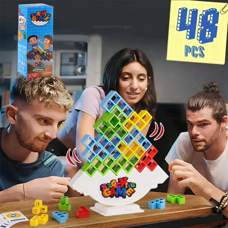 Nowa zabawka klockowa, układanka balansująca, gra w układanie wież Tetra dla dzieci i dorosłych, rodzinne rozrywka, prezenty dla dzieci, edukacyjne zabawki na biurko.
