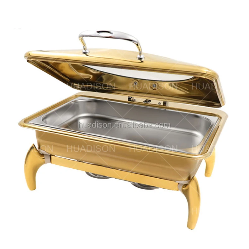 

Huadison Restaurant Hotel Supplies Stainless Steel Hotel Chafing Dish Buffet Serving Dish Buffet Chafe Set Food Warmer Set