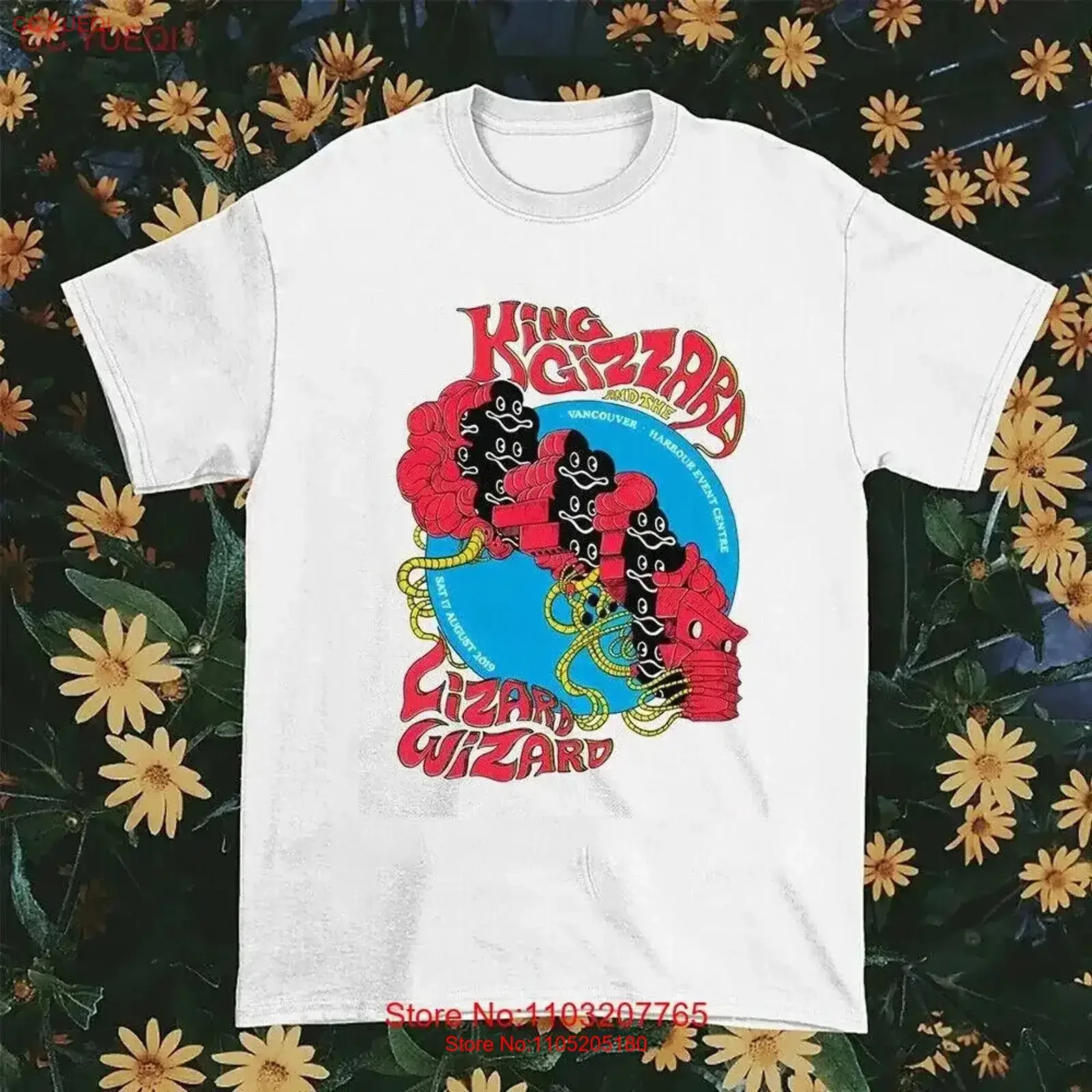 New King Gizzard And The Lizard Wizard T Shirt Men S 5XL P970 vintage Washed Stretched Stylish designer clothes graphic