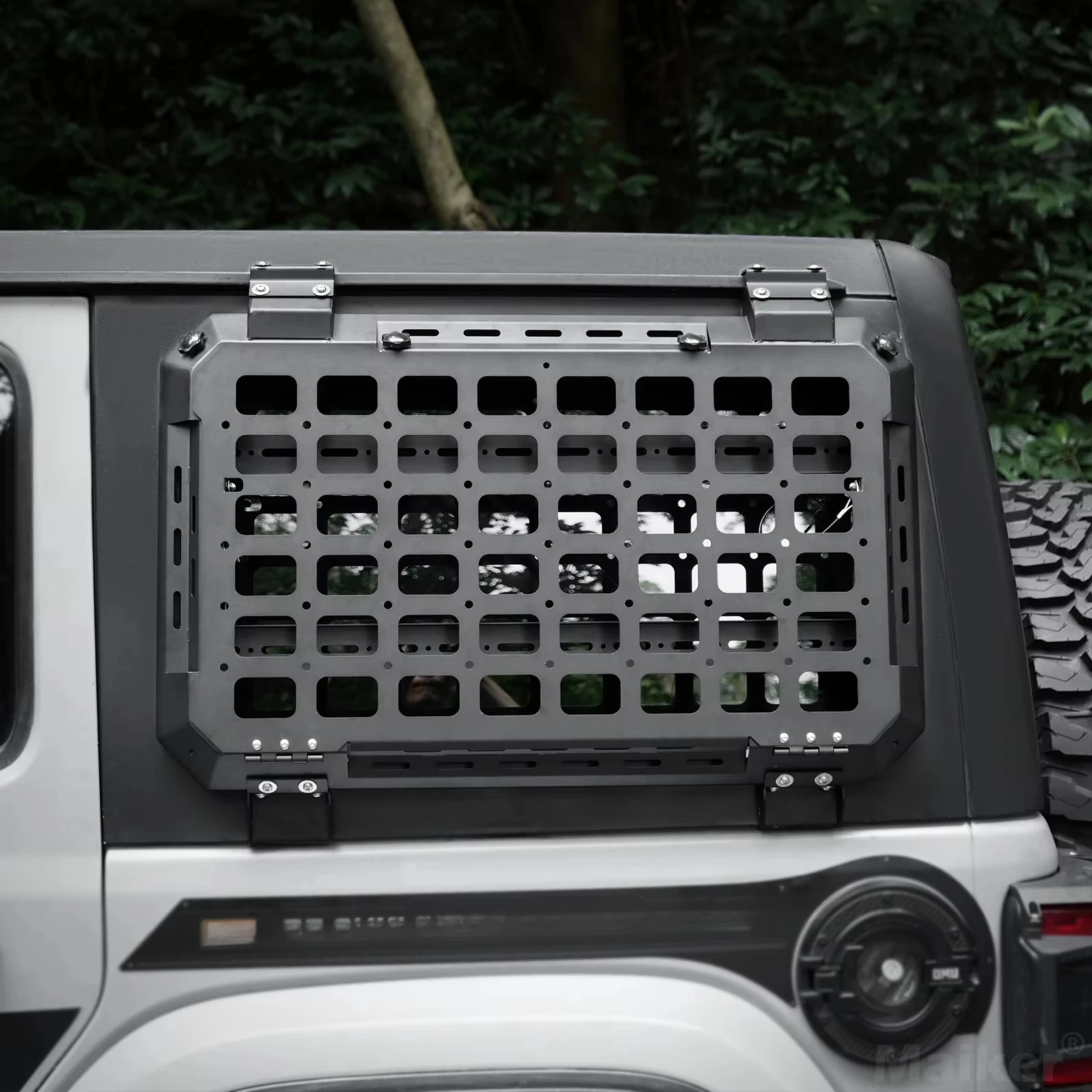 

Maiker Side Window Expansion Panel Steel Side Window Tool Storage Panel for Jeep Wrangler JL 18+custom