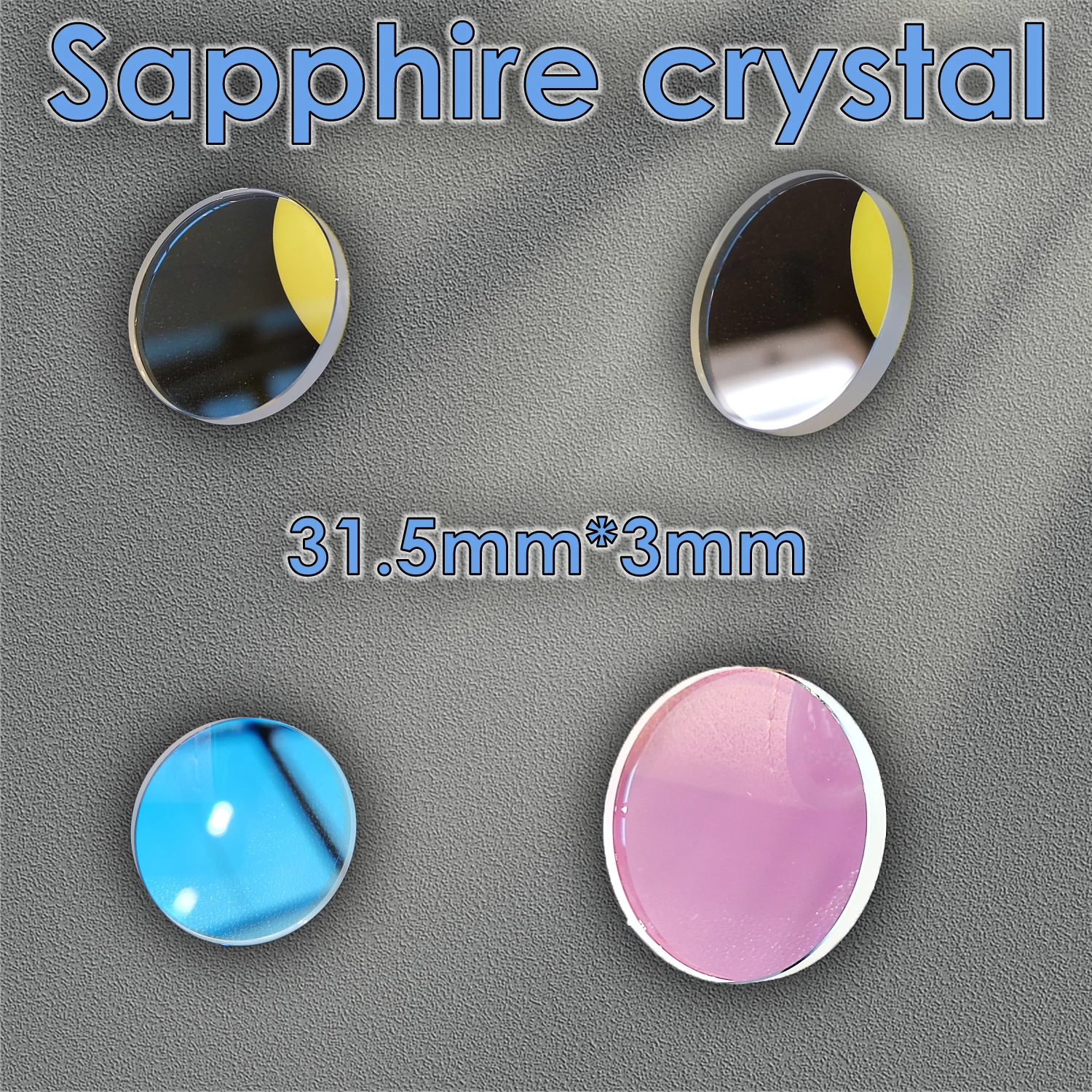 31.5mm*3mm Sapphire crystal Watch Mirror 9H hardness AR-Coating Antireflection film Refit accessory Scratch resistant Smoother