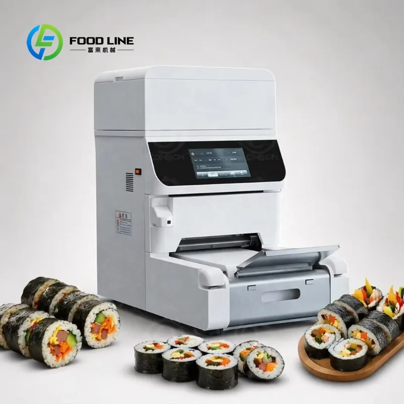custom commercial sushi maki production equipment nori rice layering apparatus adjustable density for asian food shop kitchen