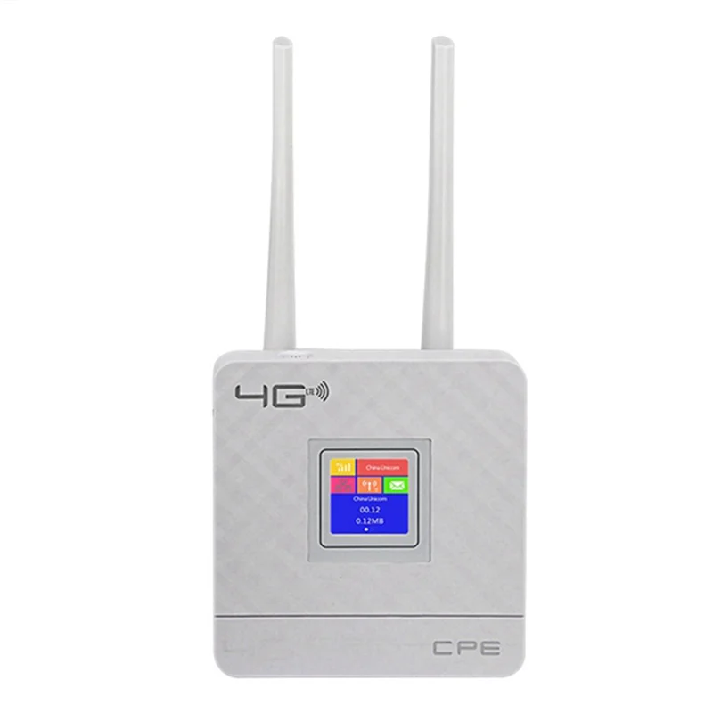 FULL-4X CPE903 LTE บ้าน 3G 4G 2 เสาอากาศภายนอกโมเด็ม WiFi CPE Wireless Router พร้อมพอร์ต RJ45 และซิมการ์ดสล็อต US Plug