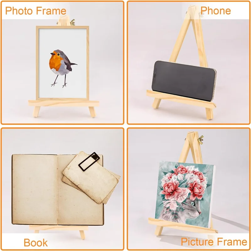 

9 Inch Wooden Easel For Painting Canvas, Art,Tripod,Painting Party Easel, Kids Student Desktop Easel For Painting