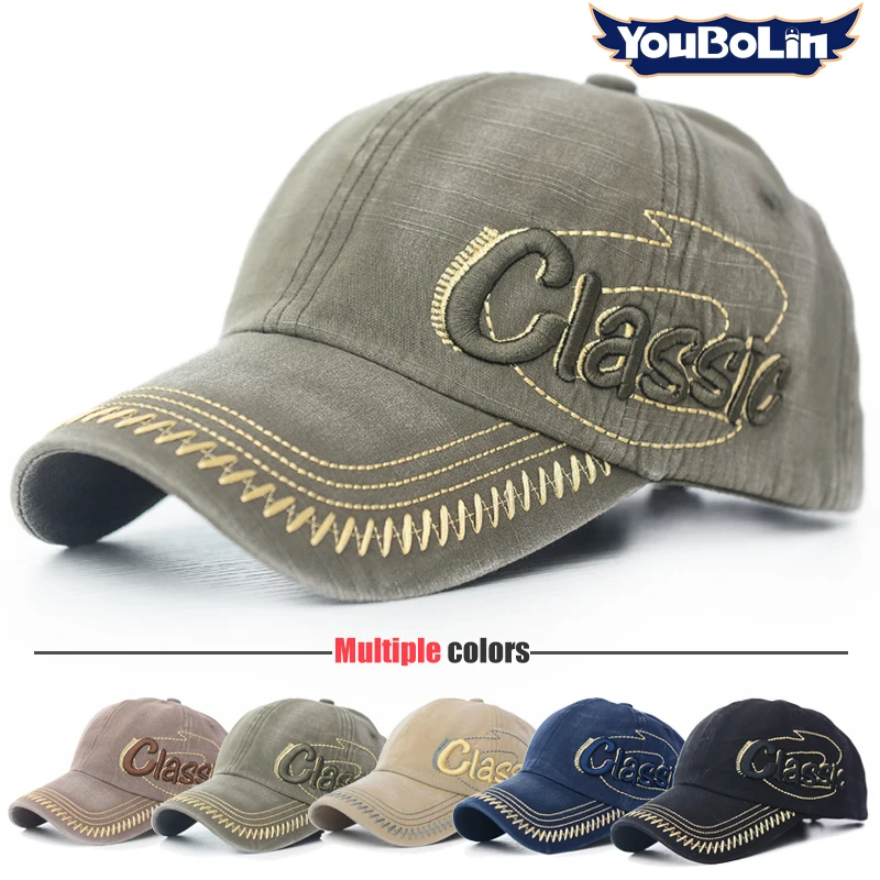 Baseballkappe im Koreanischen Stil Trendige Neue Frühlings-Dad-Cap Gewaschene Distressed-Mütze Retro-Buchstaben 3D-Bestickte Sonnenkappe – Detail 1